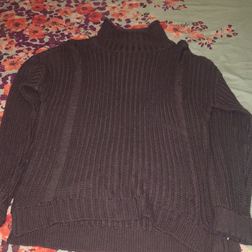 Turtle neck purple sweater